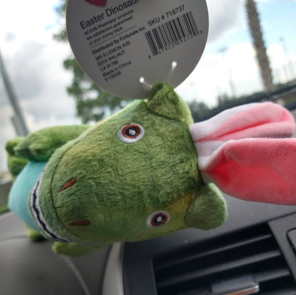 Pet EASTER DINOSAUR DOG TOY SQUEAKS 8" - Picture 9 of 10